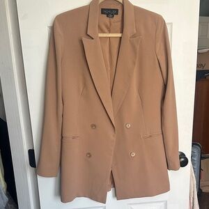 Rachel Zoe Camel Double-Breasted Blazer
